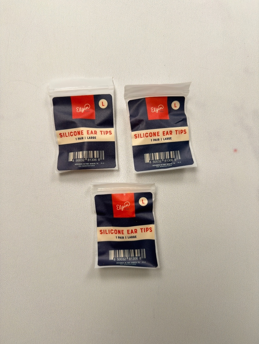 Elgin Disord Orange Limited Silicone Ear Tips Large Pack - Lot of 3